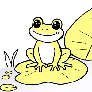 Kolorowanka: Żabka na lilii