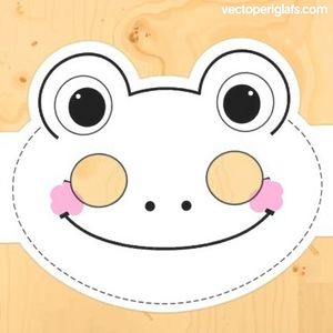 Szablon maski żabki