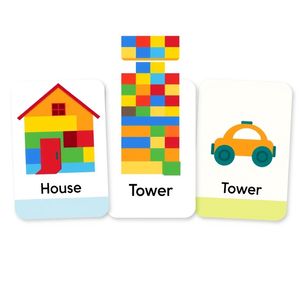 Karty-wzory: dom, wieża, auto