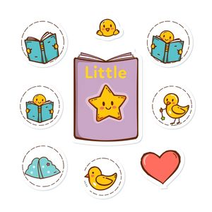 Naklejki "Mały czytelnik" (arkusz)
