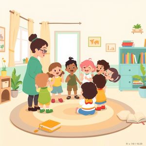 Scena powitania w kręgu