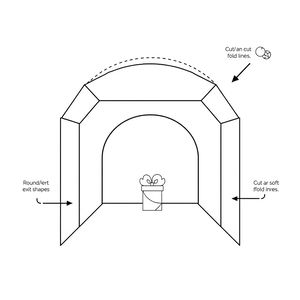 Szablon tunelu kartonowego — wytnij i złoż