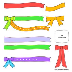 Wstążki do machania — szablon