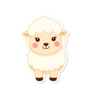 Owca — duży obrazek do wycięcia