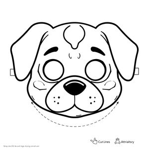 Maska psa — szablon do druku