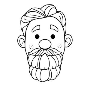 Kolorowanka — głowa pacynki
