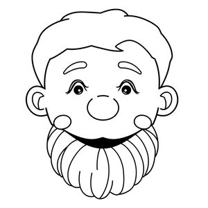 Kolorowanka — głowa pacynki