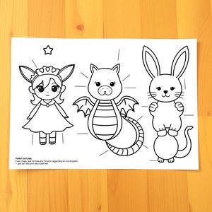 Szablony pacynek — arkusz do druku