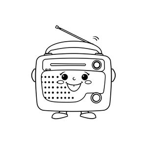 Kolorowanka: radio i fale dźwięku