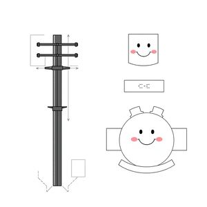 Szablon słupów energetycznych do złożenia (Template)