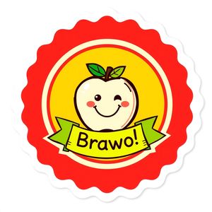 Naklejki/medale 'Brawo uczestnik!'