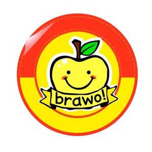 Naklejki/medale 'Brawo uczestnik!'