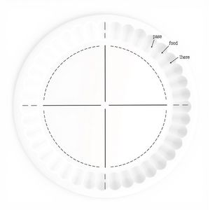 Szablon papierowego talerzyka do wycięcia