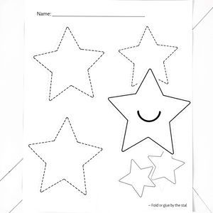 Szablon papierowej gwiazdki — prezencik