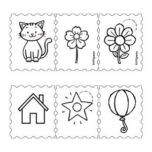 Kolorowanka — zestaw znaczków