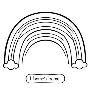 Kolorowanka – Tęcza z grubymi pasami