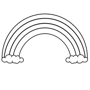 Kolorowanka – Tęcza z grubymi pasami