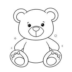 Kolorowanka: Prosty miś do kolorowania