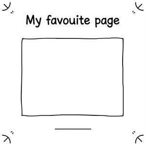 Szablon: 'Moja ulubiona strona' — ramka do kolorowania