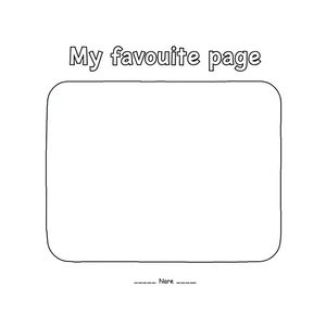 Szablon: 'Moja ulubiona strona' — ramka do kolorowania