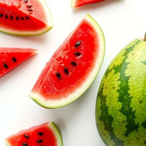 Duży plaster arbuza — obraz edukacyjny