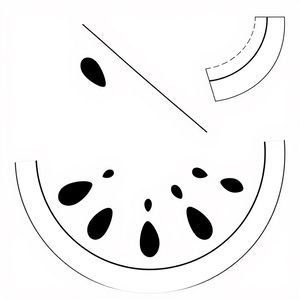 Szablon plasterka arbuza do wycięcia