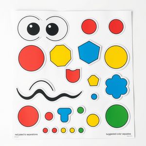 Arkusz naklejek: oczka, kółka i fale