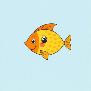 Plakat dużej kolorowej rybki