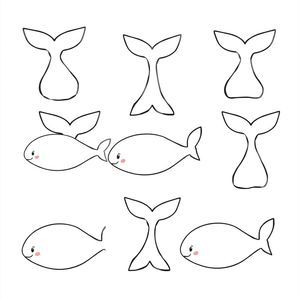 Szablony ogonków i płetw