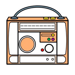 Radio do zabawy (szablon dekoracji)
