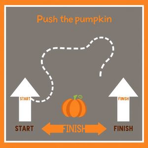 Szablon strzałek i trasy — przesuwanie dyni