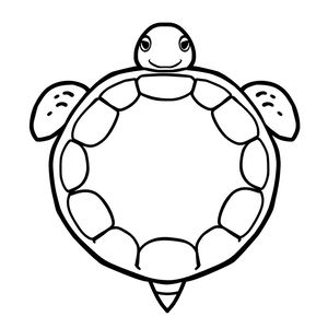 Kontur żółwia — duży arkusz (szablon)