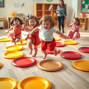 Stacja 3 — Skoki po talerzykach