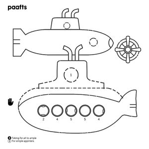 Szablon łodzi podwodnej do wycięcia