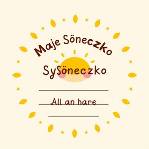 Dyplomik 'Małe Słoneczko' — naklejka/pamiątka