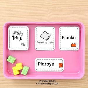 Etykiety na tacki sensoryczne