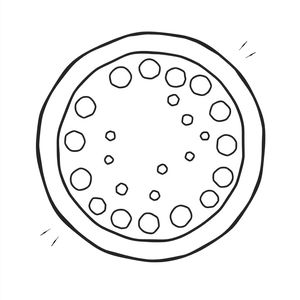 Duża papierowa pizza — szablon