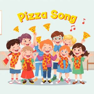 Piosenka o pizzy — śpiew z chustkami