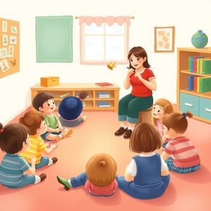 Powitanie w kole — ilustracja