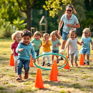 Ilustracja: Tor ruchowy — scena zabawy