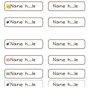Naklejki/etykiety z imionami (do druku)