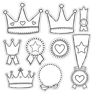 Szablony koron i medali (do wycięcia)