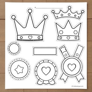 Szablony koron i medali (do wycięcia)