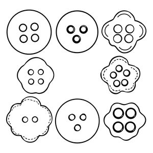 Strona kolorowanki: Wielkie guziki