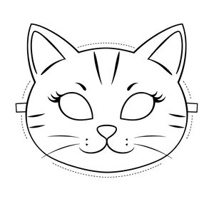 Maska kota — szablon do wycięcia
