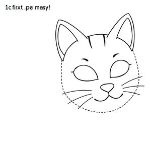 Maska kota — szablon do wycięcia