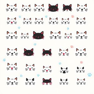 Naklejki na twarz — wzory kocie
