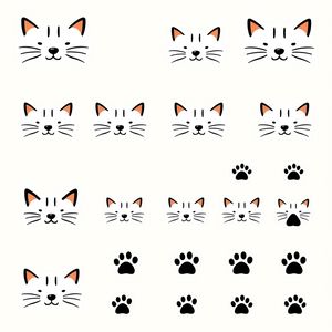 Naklejki na twarz — wzory kocie