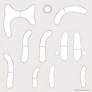 Ogonek kota — szablon do przyczepienia