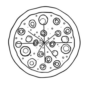 Kolorowanka: pizza do kolorowania